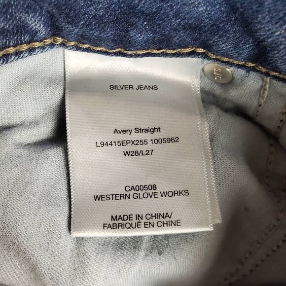 Silver Jeans Co. Avery Straight Women’s Jeans W28 L27 Medium Wash Stretch - Picture 5 of 7